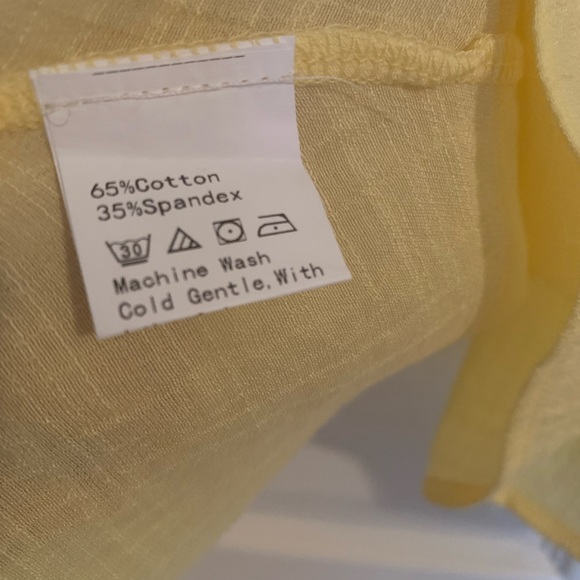 Yellow Tie-Back Flutter Sleeve Top - Picture 9 of 9